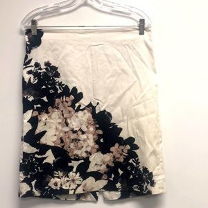 White House Black Market Floral Skirt